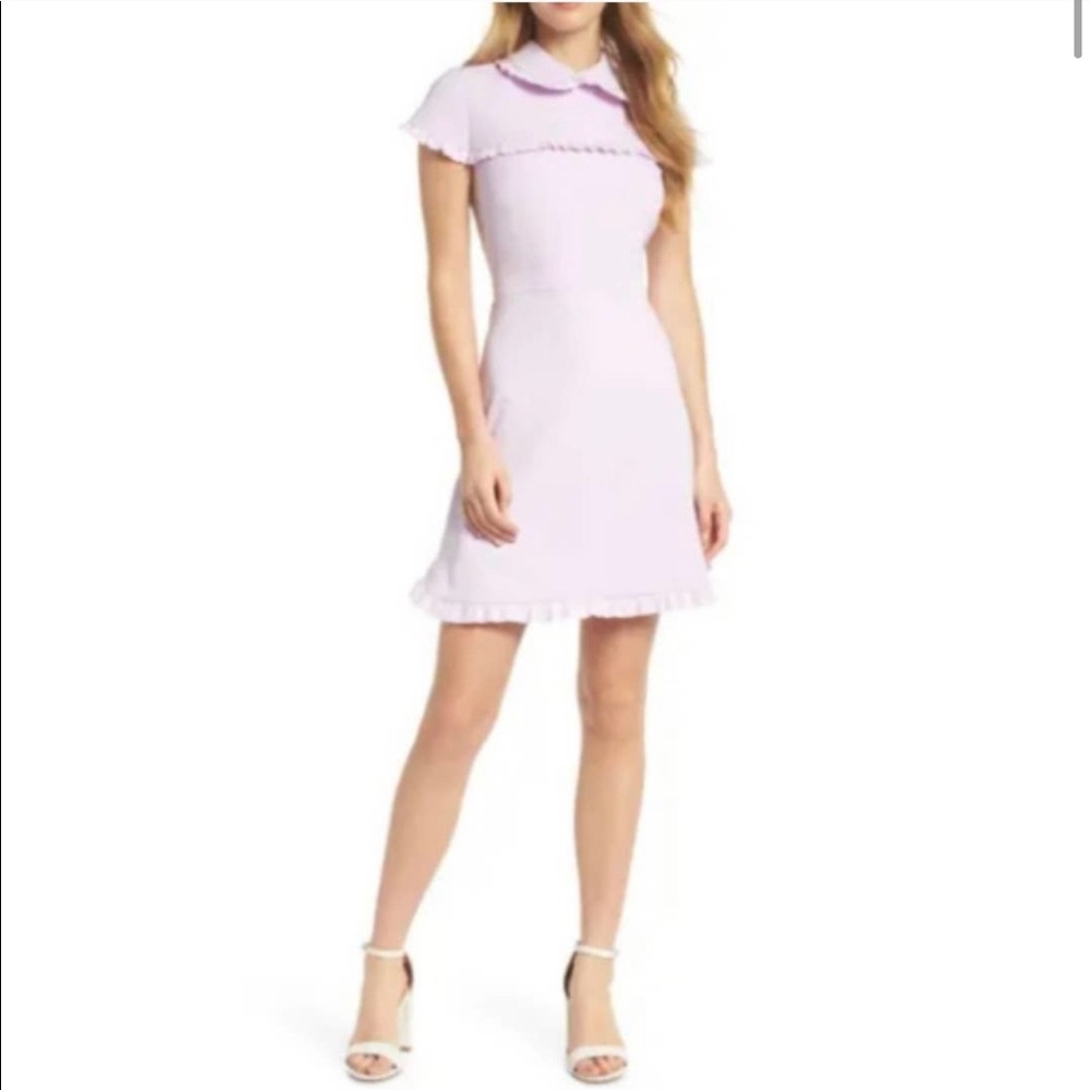 Gal Meets Glam Emma Ruffle Crepe Mini Dress NWT 16